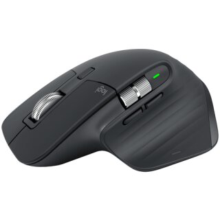 Logitech MX Master 3S Graphite, kabellose Maus, Logi Bolt, USB/Bluetooth - grau