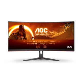 AOC Gaming CU34G2XE/BK, 86,4 cm (34 Zoll) Curved, 144Hz, Adaptive Sync, VA - DP, HDMI